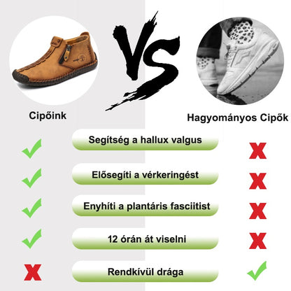 【🎁50% kedvezmény ma - ne hagyd ki】 Ergonomikus kialakítású ortopéd cipő - kiváló minőségű bőr + kézzel varrott 👞
