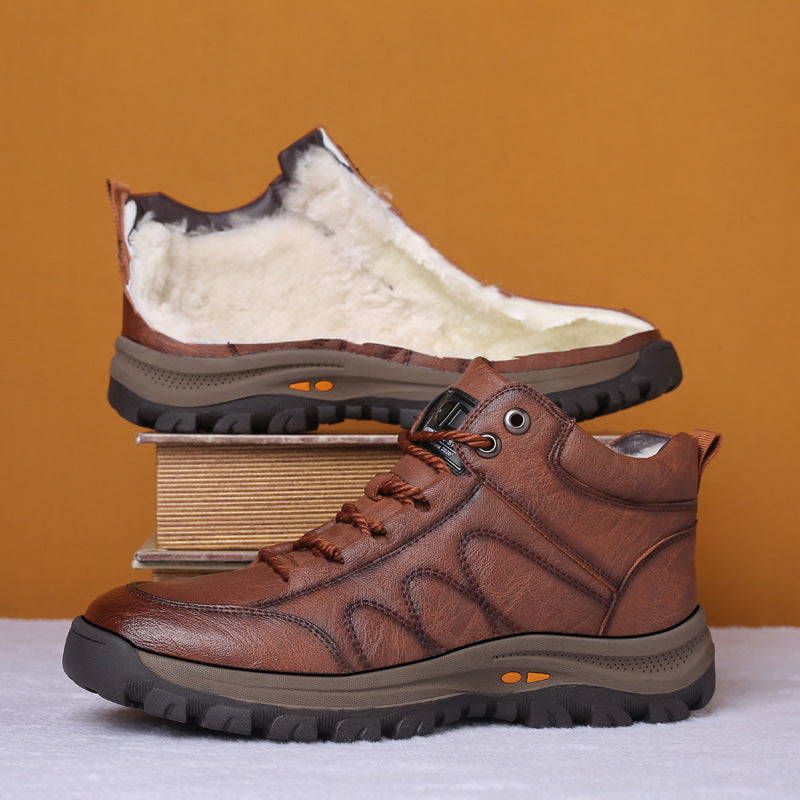 (🔥Sconto del 50% oggi - non lasciartelo sfuggire) - Scarpe alte in morbida e comoda pelle di vitello italiana (disponibile anche in peluche🔥)