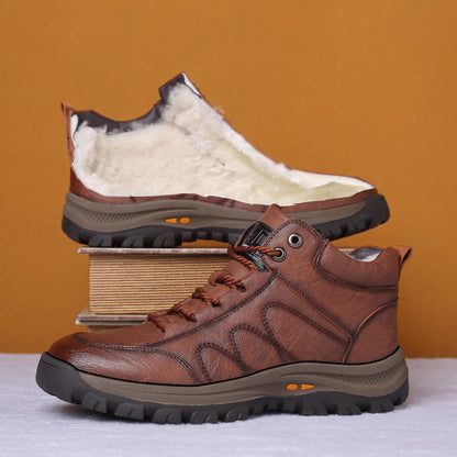(🔥Sconto del 50% oggi - non lasciartelo sfuggire) - Scarpe alte in morbida e comoda pelle di vitello italiana (disponibile anche in peluche🔥)