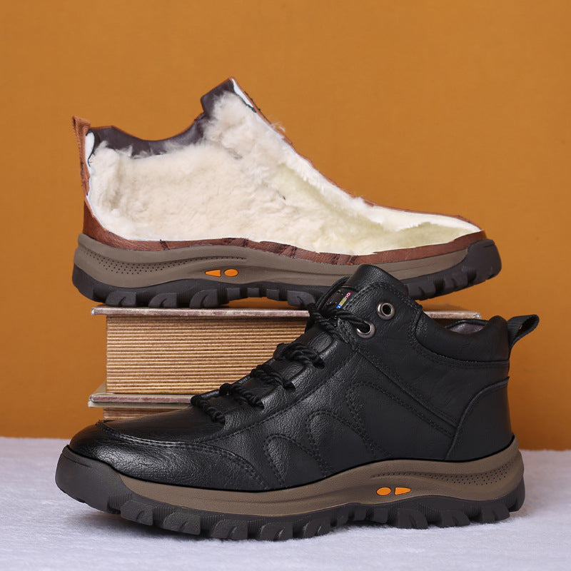 (🔥Sconto del 50% oggi - non lasciartelo sfuggire) - Scarpe alte in morbida e comoda pelle di vitello italiana (disponibile anche in peluche🔥)