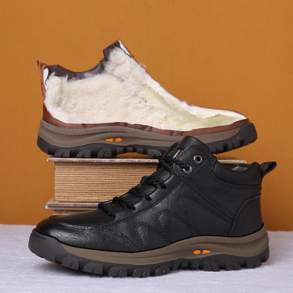 (🔥Sconto del 50% oggi - non lasciartelo sfuggire) - Scarpe alte in morbida e comoda pelle di vitello italiana (disponibile anche in peluche🔥)