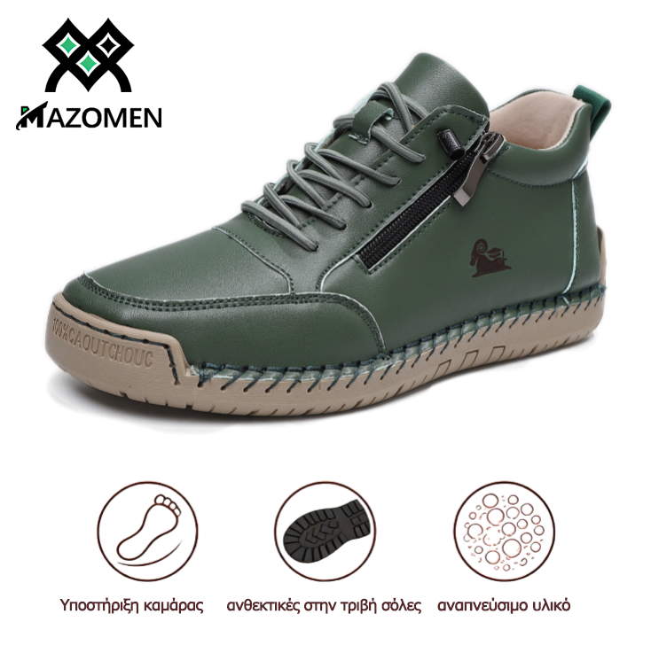 Dimarkent® |【50% έκπτωση + δωρεάν κάλτσες αξίας 20€】 Ορθοπεδικά ψηλοτάκουνα παπούτσια από δέρμα μοσχαριού 🥾 | Φερμουάρ στο πλάι | στήριξη στην καμάρα | άνετα αντιολισθητικά | κατάλληλα για καθημερινή χρήση
