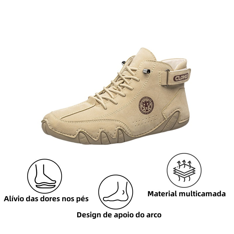 [⏰Desconto de 50% por tempo limitado - Não perca] Sapatos ortopédicos com design ergonómico - Couro premium + costurado à mão 👞