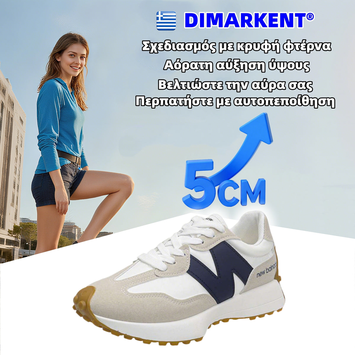 ⏰50% έκπτωση σήμερα👟Ανεπίσημα αθλητικά παπούτσια, ο σχεδιασμός με φαρδιά δάχτυλα μειώνει την πίεση στα πέλματα των ποδιών