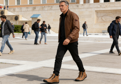 Dimarkent® |【50% έκπτωση 】 Ορθοπεδικά ψηλοτάκουνα παπούτσια από δέρμα μοσχαριού 🥾 | Φερμουάρ στο πλάι | στήριξη στην καμάρα | άνετα αντιολισθητικά | κατάλληλα για καθημερινή χρήση