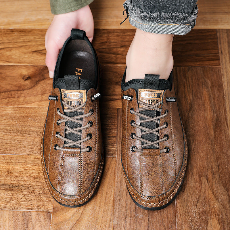 🔥(Ultima zi 50% reducere - nu-l ratați) Pantofi casual anti-alunecare pentru bărbați din piele naturală [38-44]👞