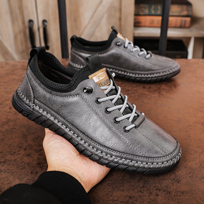 🔥(Ultima zi 50% reducere - nu-l ratați) Pantofi casual anti-alunecare pentru bărbați din piele naturală [38-44]👞