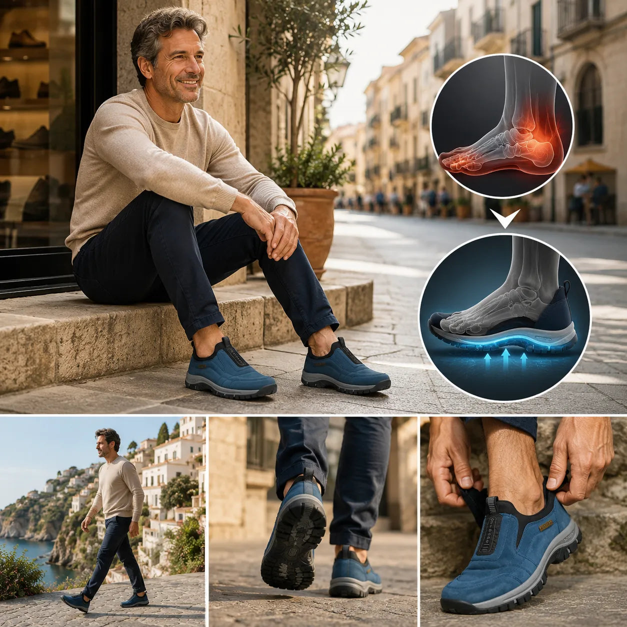 Ορθωτικά Παπούτσια MAZOMEN® [🔥 50% Έκπτωση 🎁] Άνετα Παπούτσια Πεζοπορίας 👟 Αντιολισθητική Σόλα για Εξωτερικούς Χώρους | Υποστήριξη Αψίδας | Ανακουφίζει Αποτελεσματικά από τον Πόνο των Ποδιών