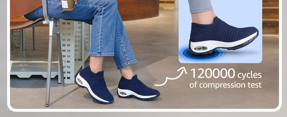 【🔥60% de descuento hoy - ¡no te lo pierdas!】🔥Zapatillas ortopédicas súper cómodas con colchón de aire✅Soporte de arco, mayor comodidad